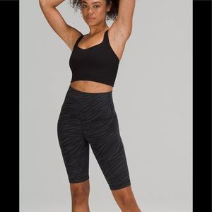 lululemon athletica Black Zebra Print Bike Shorts